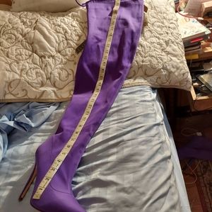 Purple Thigh High Boots